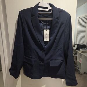 YUNCLOS Navy Blue Blazer